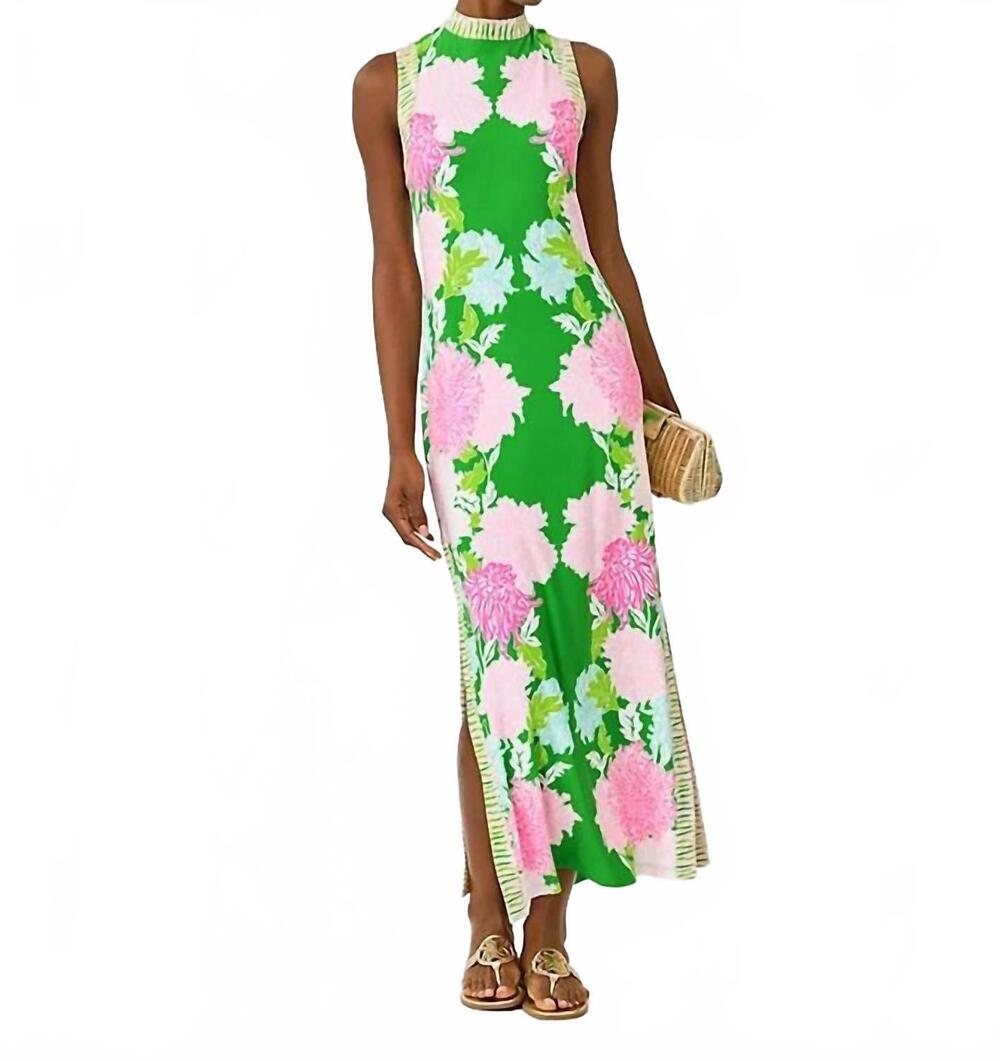 NEW LILLY PULITZER wellington maxi dress in terrace green go with the flow